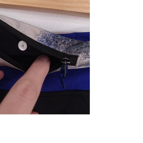 Lululemon Run Inspire Crop II Leggings Black Milky Way Multi Sz.4 yoga running - Picture 6 of 6